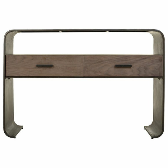 Hall Table with Drawers Alexandra House Living Brown Wood Iron Plate Fir wood 37 x 82 x 122 cm-0