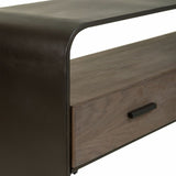 Hall Table with Drawers Alexandra House Living Brown Wood Iron Plate Fir wood 37 x 82 x 122 cm-1