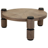 Centre Table Alexandra House Living Brown Wood Iron Plate Fir wood 110 x 46 x 110 cm-6