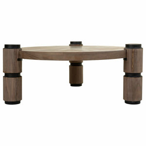 Centre Table Alexandra House Living Brown Wood Iron Plate Fir wood 110 x 46 x 110 cm-0