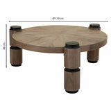 Centre Table Alexandra House Living Brown Wood Iron Plate Fir wood 110 x 46 x 110 cm-5