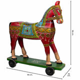 Decorative Figure Alexandra House Living Mango wood Horse 36 x 96 x 86 cm-6