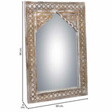 Wall mirror Alexandra House Living White Grey Mango wood 4 x 90 x 60 cm-2