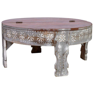 Centre Table Alexandra House Living White Mango wood 80 x 41 x 80 cm-0