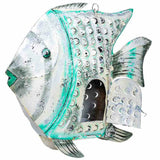 Decorative Figure Alexandra House Living White Green Mango wood Fish 15 x 65 x 80 cm-7