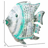 Decorative Figure Alexandra House Living White Green Mango wood Fish 15 x 65 x 80 cm-6