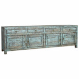 Sideboard Alexandra House Living Black Green Mango wood 40 x 70 x 240 cm-0