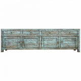 Sideboard Alexandra House Living Black Green Mango wood 40 x 70 x 240 cm-7