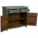 Sideboard Alexandra House Living Green Mango wood 40 x 90 x 103 cm-4