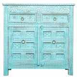 Sideboard Alexandra House Living Blue Mango wood 41 x 101 x 101 cm-6