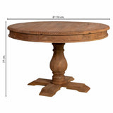 Dining Table Alexandra House Living Natural Mango wood 118 x 77 x 118 cm-4