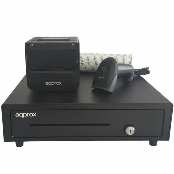 Cash Register Drawer approx! APPPOSPACK4180-2D Black-0