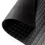 Carpet Exma Black Natural rubber 1 x 10 m Circles-0