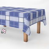 Tablecloth roll Exma Anti-stain Blue Squared Classic 140 cm x 25 m-1