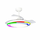 Ceiling Fan CristalRecord ANTILA MINI RGB WH RETRAC White-0