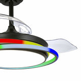 Ceiling Fan CristalRecord ANTILA MINI RGB BK RETRAC Black-1