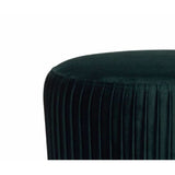 Pouffe Alexandra House Living Dark green Polyester Velvet Foam Wood 40 x 40 x 40 cm-1