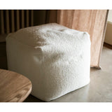 Pouffe Alexandra House Living White 50 x 40 x 50 cm Squared-2