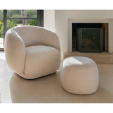 Pouffe Alexandra House Living Audry White Polyester 50 x 38 x 50 cm-2