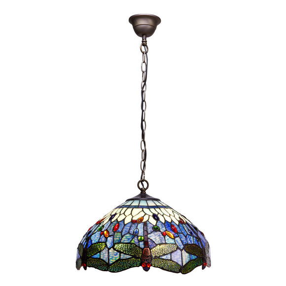 Ceiling Light Viro Belle Epoque Blue Iron 60 W 40 x 130 x 40 cm-0