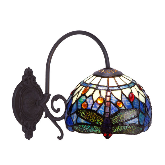 Wall Light Viro Belle Epoque Blue Brass 60 W 20 x 26 x 33 cm-0