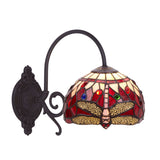 Wall Light Viro Belle Rouge Maroon Brass 60 W 20 x 26 x 33 cm-0