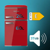 Combined Refrigerator Cecotec Bolero CoolMarket 2D Origin 86 Red E 86 L Red-17