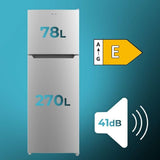 Combined Refrigerator Cecotec Bolero CoolMarket 2D 348 NF Inox Steel 348 L-3