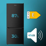 Cecotec combined fridge black 117 L E Bolero CoolMarket Combi 117 DF-5