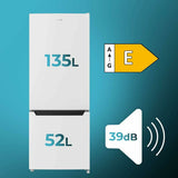 Combined Refrigerator Cecotec Bolero CoolMarket Combi 205 DF White-2