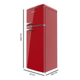 Combined Refrigerator Cecotec Bolero CoolMarket 2D Origin 215 Red E 215 L Red-5