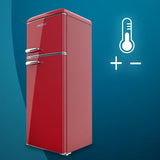 Combined Refrigerator Cecotec Bolero CoolMarket 2D Origin 215 Red E 215 L Red-8