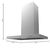 Cecotec Conventional Hood Bolero Flux TM 703500 Stainless Steel 70 cm, 350 m³/h, LED, A-2