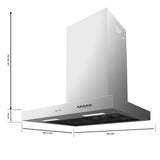 Cecotec Conventional Hood Stainless Steel 60 cm Bolero Flux TM 606500 A LED-2