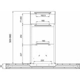 Conventional Hood Cecotec Bolero Flux TT 605500 Glass Black-18
