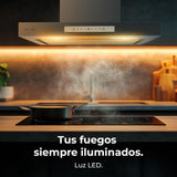 Conventional Hood Cecotec Bolero Flux TT 608000 Slim Glass White-5