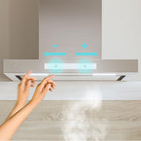 Conventional Hood Cecotec Bolero Flux TT 608000 Slim Glass White-4