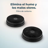 Conventional Hood Cecotec Bolero Flux TT 608000 Slim Glass White-14