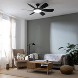 Ceiling Fan with Light Cecotec EnergySilence Aero 5200 Black 55 W 32 W-1