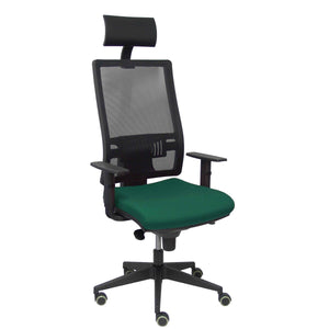 Office Chair with Headrest Horna P&C BALI426 Dark green-0
