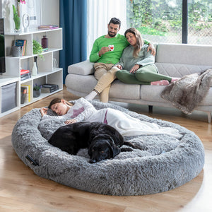 Human Dog Bed XXL InnovaGoods Grey-0