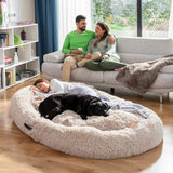 Human Dog Bed XXL InnovaGoods Beige-0