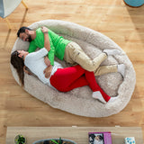 Human Dog Bed XXL InnovaGoods Beige-14