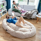 Human Dog Bed XXL InnovaGoods Beige-11