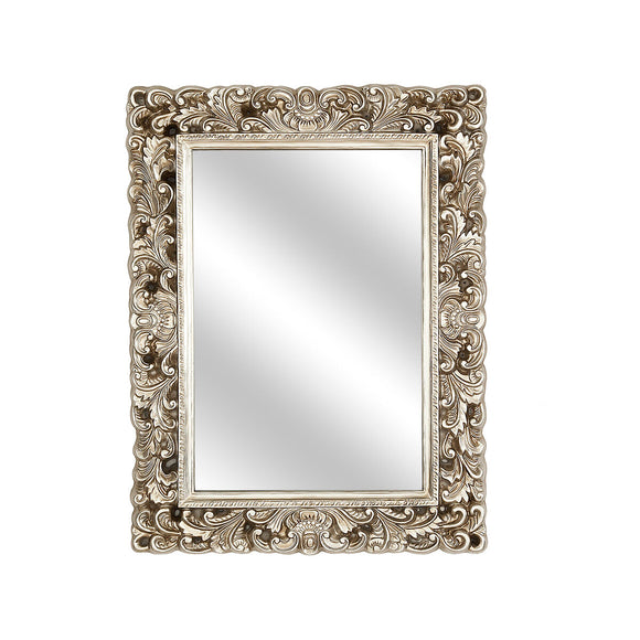 Wall mirror Romimex Silver Resin 60 x 80 x 4 cm-0