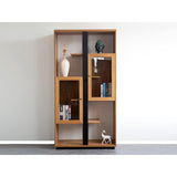 Shelves Romimex Black Natural Metal MDF Wood 202 x 107 x 47 cm-1