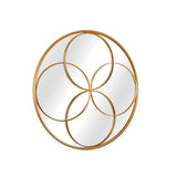 Wall mirror Romimex Golden Metal Circles 87 x 87 x 3 cm-0