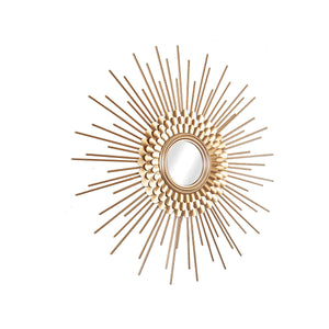 Wall mirror Romimex Golden Metal Sun 80 x 80 x 6 cm Circular-0