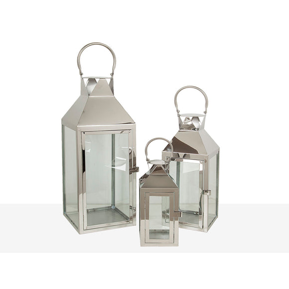 Lantern Romimex Silver Metal 18 x 53 x 18 cm-0