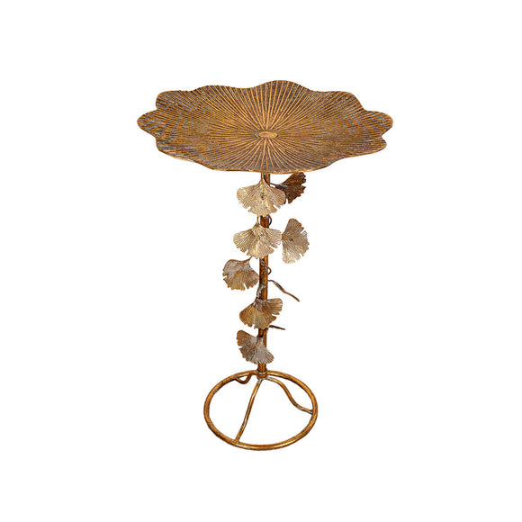 Side table Romimex Golden Gold Metal 50 x 77 x 50 cm-0